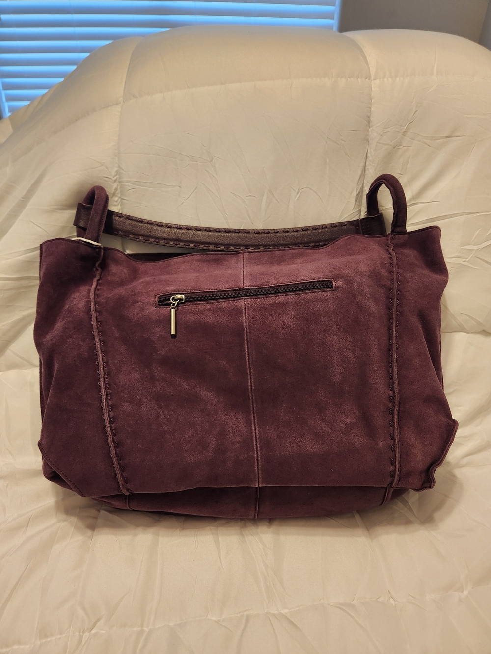 The Sak Los Feliz Large Tote Suede Bag in Plum